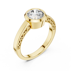 Aurevia Regal Aura Bezel Diamond Ring