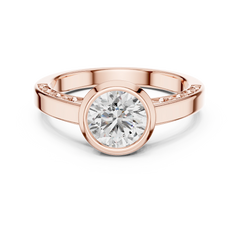 Aurevia Regal Aura Bezel Diamond Ring
