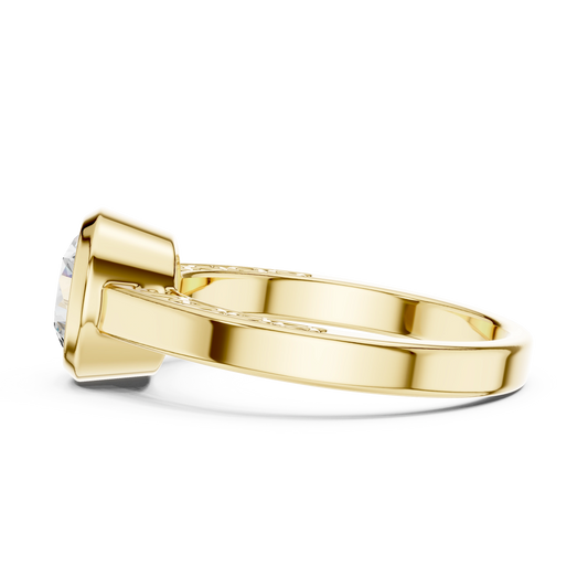 Aurevia Regal Aura Bezel Diamond Ring