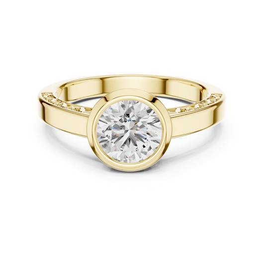 Aurevia Regal Aura Bezel Diamond Ring