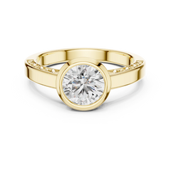 Aurevia Regal Aura Bezel Diamond Ring