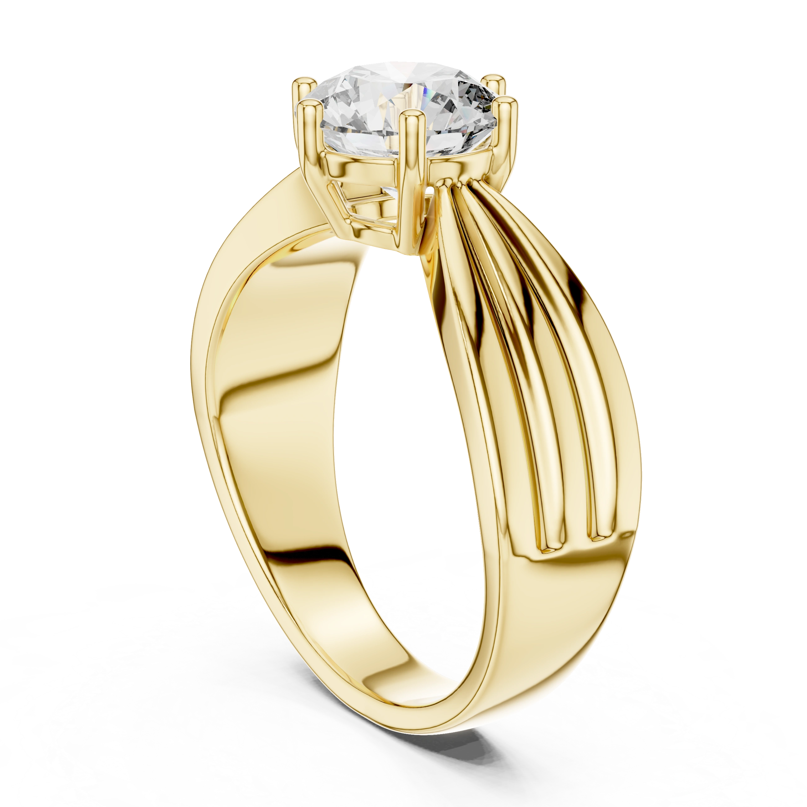 Round Solitaire Diamond Ring For Women 