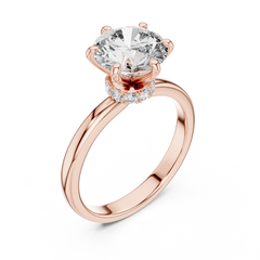 Aurevia Eternal Radiance Six-Prong Diamond Ring