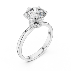 Aurevia Eternal Radiance Six-Prong Diamond Ring