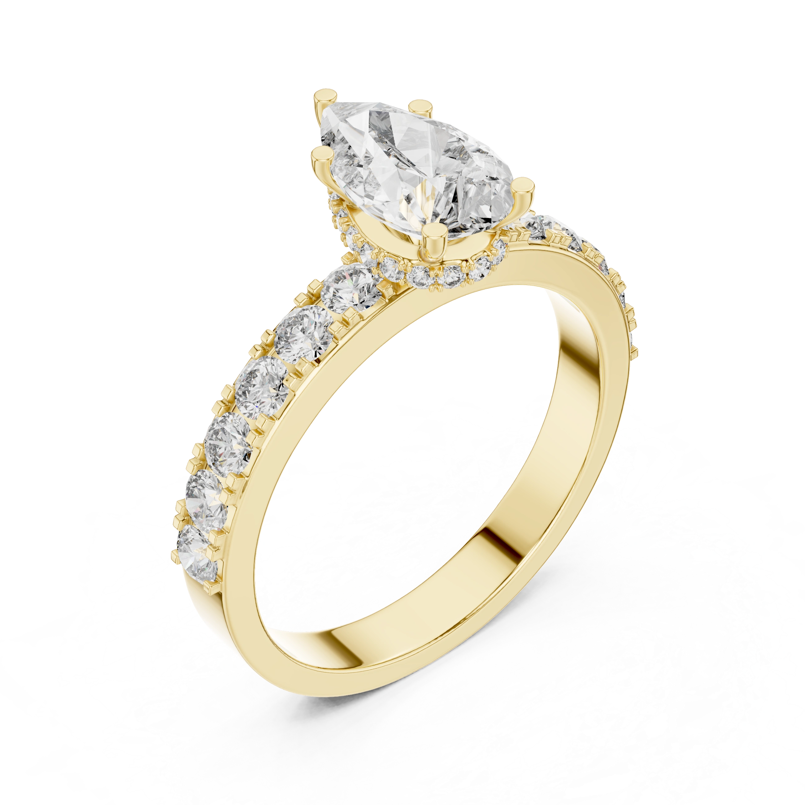 Pear Shaped Diamond Ring Online 