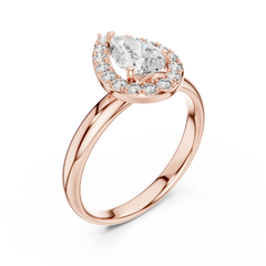 Aurevia TearDrop Radiance Halo Ring