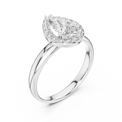 Aurevia TearDrop Radiance Halo Ring