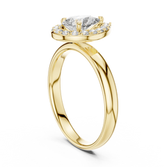 Aurevia TearDrop Radiance Halo Ring