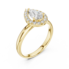 Aurevia TearDrop Radiance Halo Ring