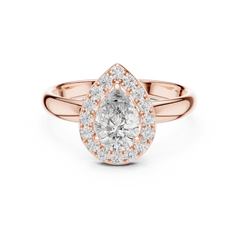 Aurevia TearDrop Radiance Halo Ring
