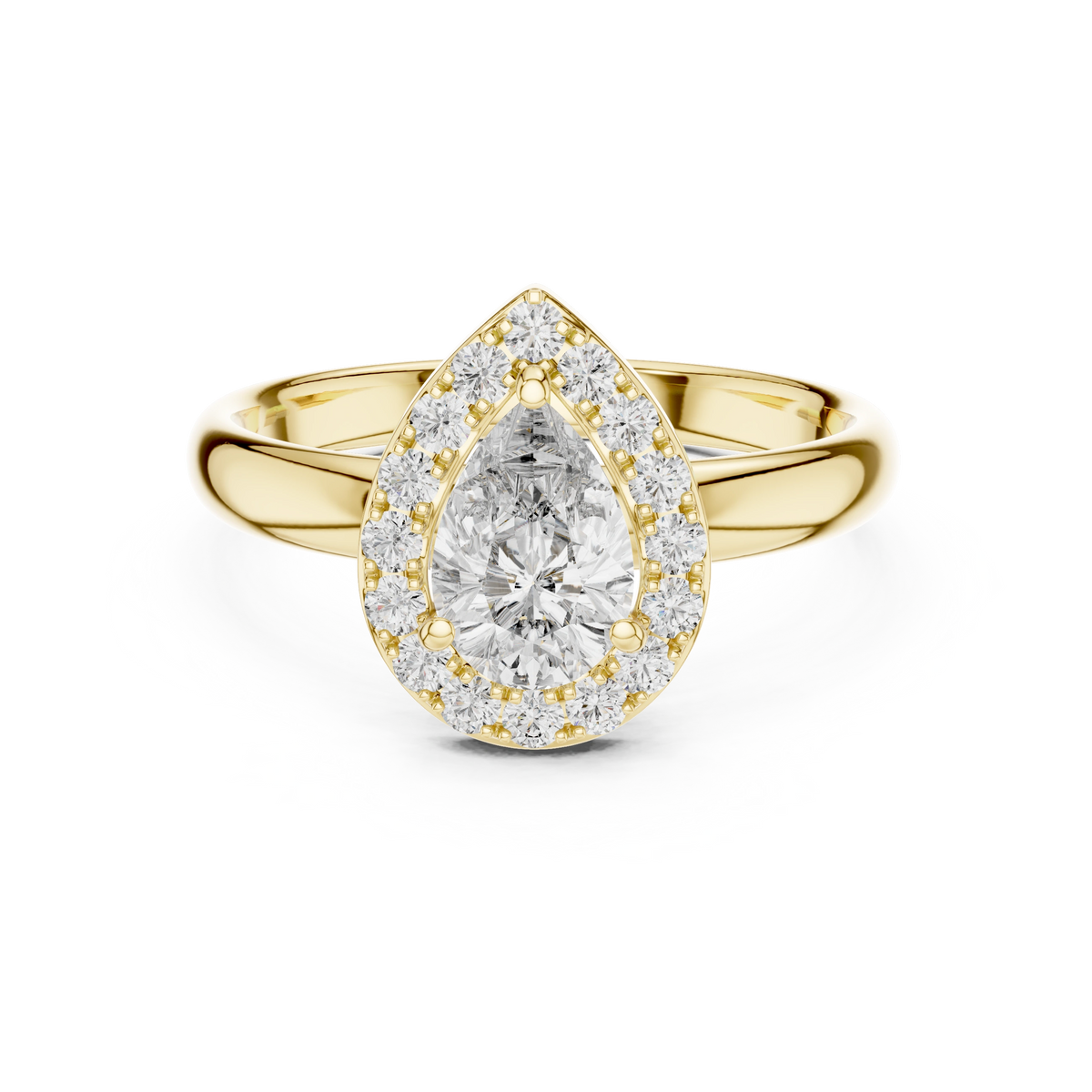 Aurevia TearDrop Radiance Halo Ring