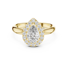 Aurevia TearDrop Radiance Halo Ring