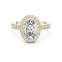 Aurevia Radiant Oval Halo Diamond Ring