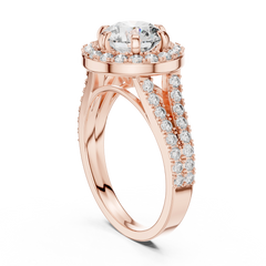 Aurevia Radiant Majesty Double Halo Diamond Ring
