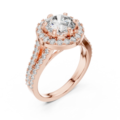Aurevia Radiant Majesty Double Halo Diamond Ring