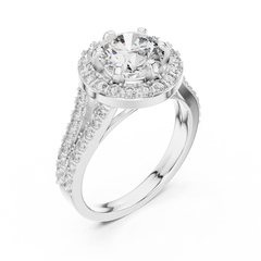 Aurevia Radiant Majesty Double Halo Diamond Ring
