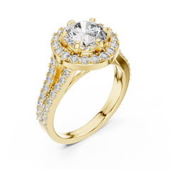 Aurevia Radiant Majesty Double Halo Diamond Ring