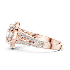 Aurevia Radiant Majesty Double Halo Diamond Ring