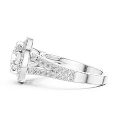 Aurevia Radiant Majesty Double Halo Diamond Ring