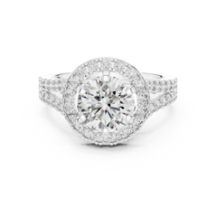 Aurevia Radiant Majesty Double Halo Diamond Ring