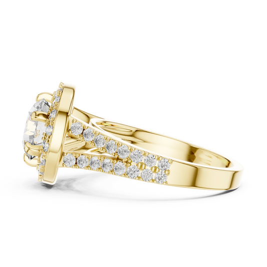 Aurevia Radiant Majesty Double Halo Diamond Ring