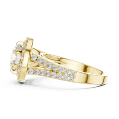 Aurevia Radiant Majesty Double Halo Diamond Ring