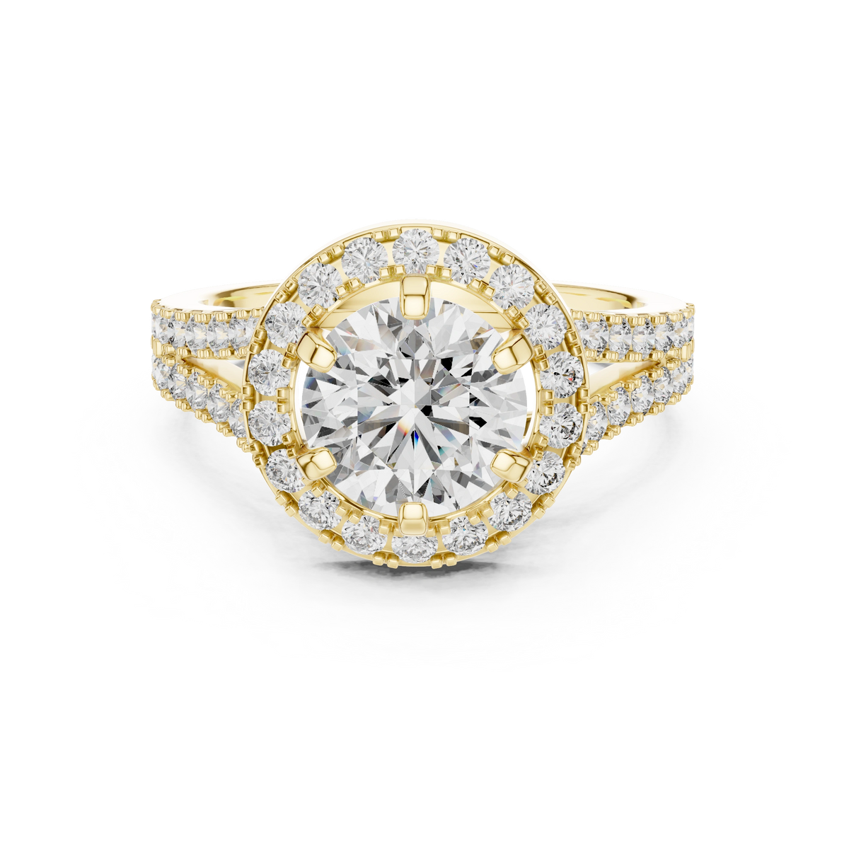 Aurevia Radiant Majesty Double Halo Diamond Ring