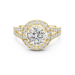 Aurevia Radiant Majesty Double Halo Diamond Ring
