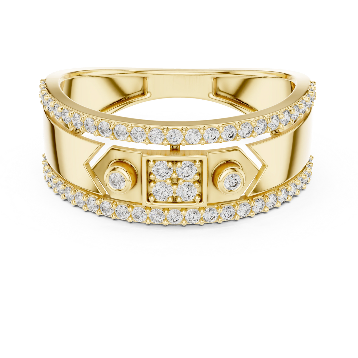 Chevron Rivet Band
