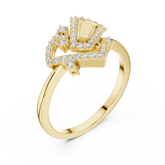 Nexus Deco Heart Ring