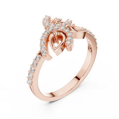 Lustre Petal Crest Ring