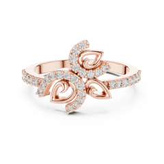 Lustre Petal Crest Ring