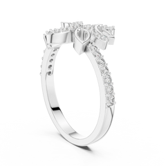 Lustre Petal Crest Ring