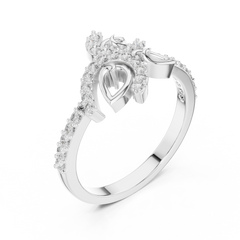 Lustre Petal Crest Ring