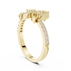Lustre Petal Crest Ring