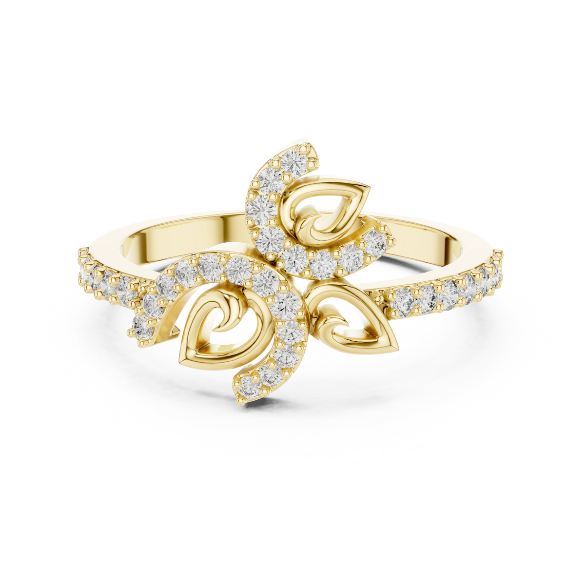 Lustre Petal Crest Ring