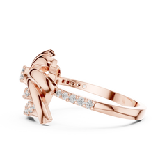 Radiant Ribbon Crest Ring
