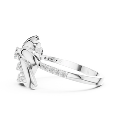 Radiant Ribbon Crest Ring