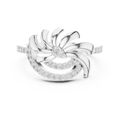 Radiant Ribbon Crest Ring