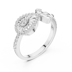 Lustre Sunburst Bow Ring