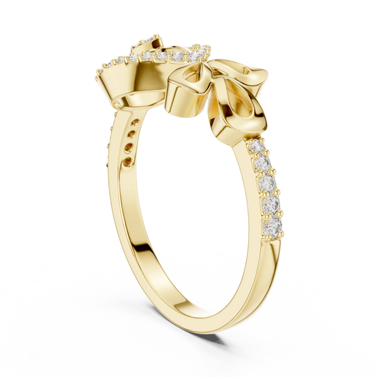 Lustre Sunburst Bow Ring