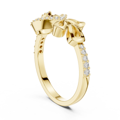 Lustre Sunburst Bow Ring