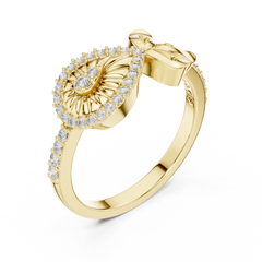 Lustre Sunburst Bow Ring