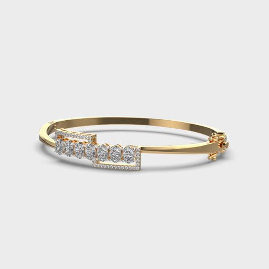 Bold Square Sparkle Diamond Bracelet