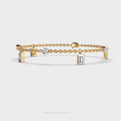 Chain Charm Diamond Bracelet