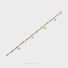 Chain Charm Diamond Bracelet