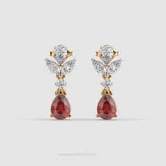 Youthful Ruby and Diamond Danglers