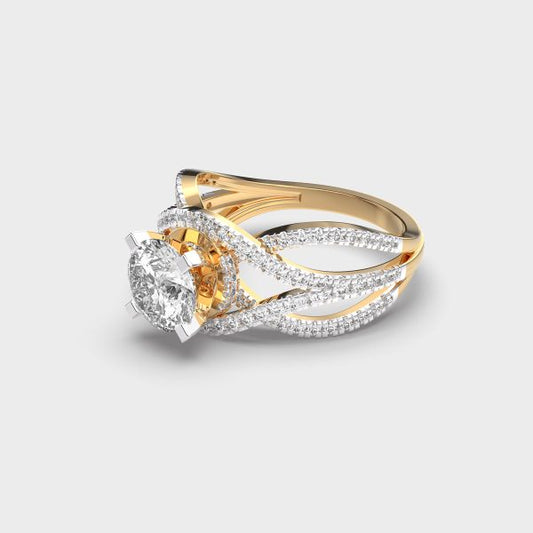 Queenship Exotic Padma Cut Diamond Solitaire Ring