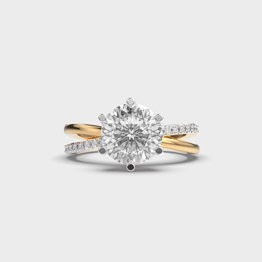 Her Regal Padma Cut Diamond Solitaire Ring